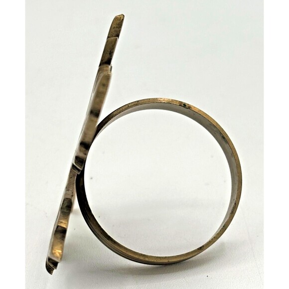 Solid Brass Maple Leaf Napkin Holders Vintage Lot of 7 Gold Fall Autumn Decor - Picture 10 of 11